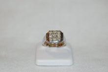Load image into Gallery viewer, Nine Stone Diamond Signet Ring