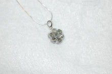 Load image into Gallery viewer, Rose Cut Diamond Flower Lattice Silver Necklace