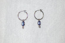 Load image into Gallery viewer, Tanzanite and Diamond Dangle Earrings