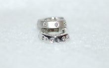 Load image into Gallery viewer, Diamonds and Hearts Gold Hugie Earrings