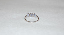 Load image into Gallery viewer, Three Stone Tanzanite Ring