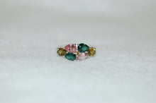Load image into Gallery viewer, Six Teardrop Tourmaline Ring