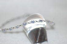 Load image into Gallery viewer, Tanzanite Infinity Silver Bracelet