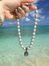 Load image into Gallery viewer, Aqua Tear Drop Necklace