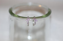 Load image into Gallery viewer, Diamond Curved X Huggie Hoop Earrings