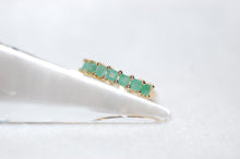 Load image into Gallery viewer, Emerald Seven Stone Ring