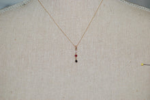 Load image into Gallery viewer, Ruby Heart, Sapphire and Diamond Heart Gold Necklace