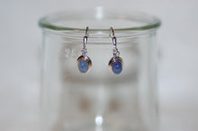 Load image into Gallery viewer, Tanzanite Cabochon Dangle Earrings