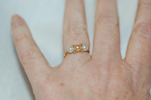 Load image into Gallery viewer, Three Pearl and Diamond Ring
