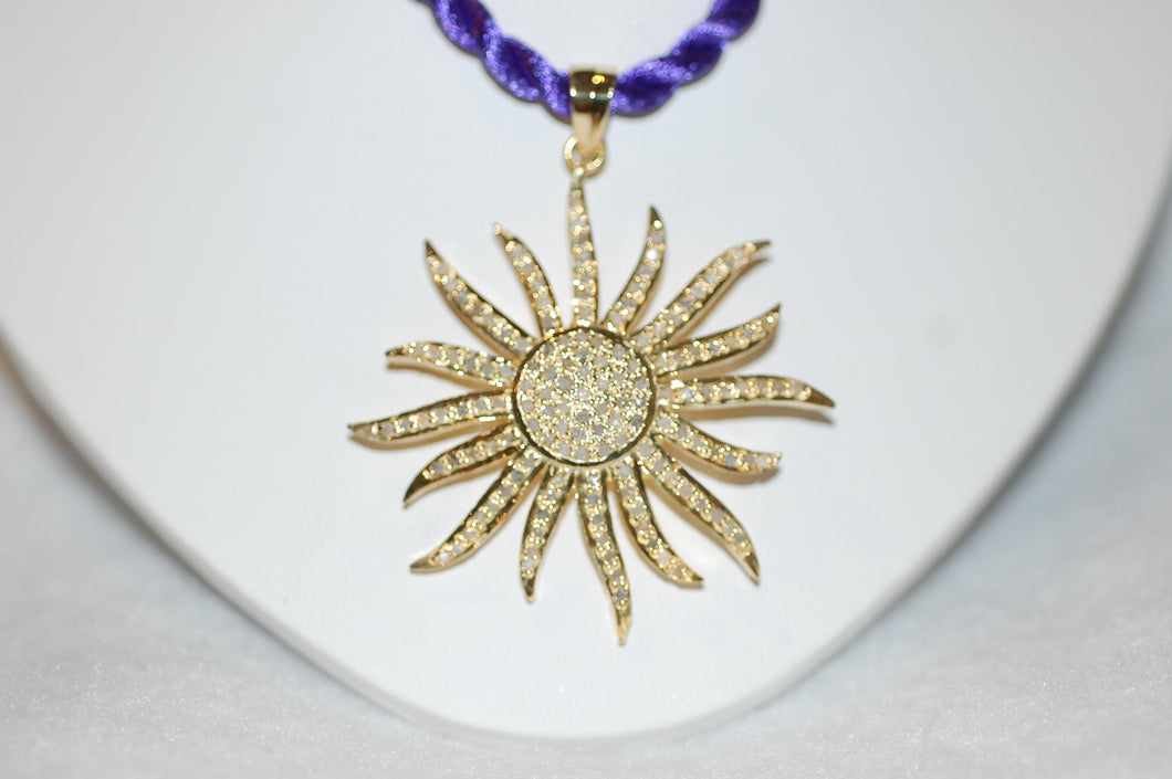 Victorian Style Diamond Sun Pendant