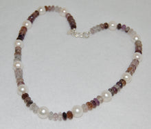Load image into Gallery viewer, Pearl and Moss Amethyst Tin Cup Necklace