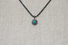 Load image into Gallery viewer, Emerald and Diamond Disk Necklace