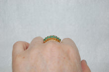 Load image into Gallery viewer, Emerald Seven Stone Ring