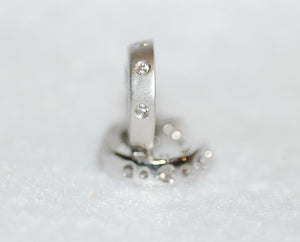 Diamonds and Hearts Gold Hugie Earrings
