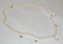 Load image into Gallery viewer, Mint Amethyst Drops and Pearl Necklace