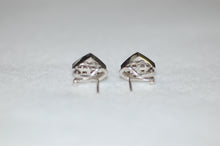 Load image into Gallery viewer, Ruby and Diamond Square Stud Earrings