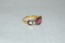 Load image into Gallery viewer, Three Stone Ruby and Diamond Ring