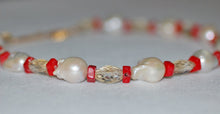 Load image into Gallery viewer, Sea and Earth Choker (Coral, Baroque Pearl and Citrine Choker)