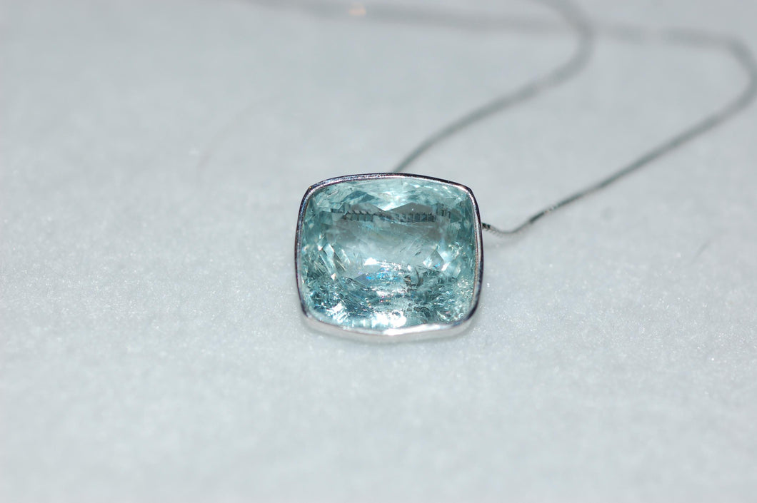 Freeform Aquamarine Necklace