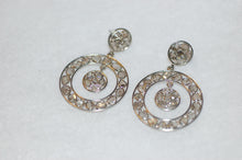 Load image into Gallery viewer, Diamond Stained Glass Door Knocker Dangle Earrings
