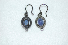 Load image into Gallery viewer, Tanzanite Cabochon Antique Style Drop Earrings