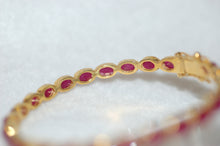 Load image into Gallery viewer, Ruby Cabochon Bangle Bracelet