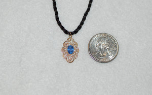 Sapphire Filigree Pendant