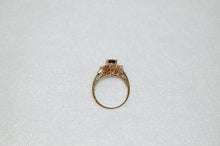 Load image into Gallery viewer, Sapphire and Diamond Fan Ring
