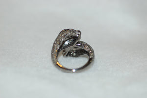 Double Cobra Diamond Ring