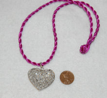 Load image into Gallery viewer, Stained Glass Diamond Heart Pendant