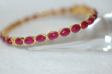 Load image into Gallery viewer, Ruby Cabochon Bangle Bracelet