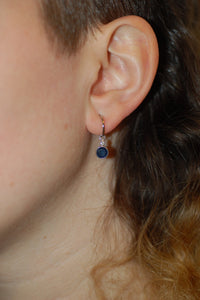 Sapphire and Diamond Dangle Earrings