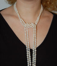 Load image into Gallery viewer, Never ending White Pearl Necklace