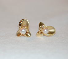 Load image into Gallery viewer, Iris Pearl and Diamond Accent Earrings