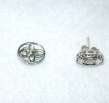 Load image into Gallery viewer, Antique Style Diamond Polki Silver Stud Earrings