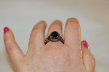 Load image into Gallery viewer, Sapphire and Diamond Antique Style Ring