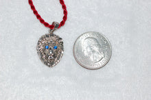 Load image into Gallery viewer, Lion Head with Sapphire Eyes Pendant