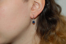 Load image into Gallery viewer, Sapphire and Diamond Dangle Earrings