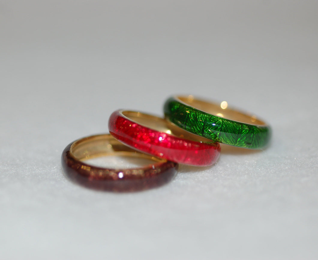 Hidalgo Wide Enamel Band Ring