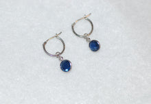 Load image into Gallery viewer, Sapphire and Diamond Dangle Earrings