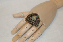 Load image into Gallery viewer, Opal and Tourmaline Scalloped Ring