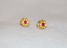 Load image into Gallery viewer, Ruby Flower Romantics Earrings