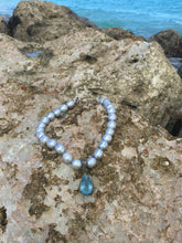 Load image into Gallery viewer, Aqua Tear Drop Necklace