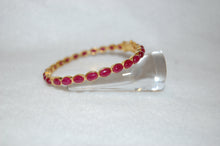 Load image into Gallery viewer, Ruby Cabochon Bangle Bracelet
