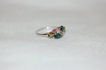 Load image into Gallery viewer, Six Teardrop Tourmaline Ring