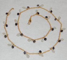 Load image into Gallery viewer, Three Stone Never-ending Fringe Necklace