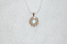Load image into Gallery viewer, Aquamarine and Diamond Stained Glass Necklace