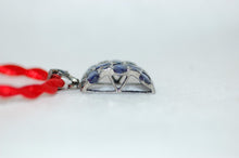 Load image into Gallery viewer, Sapphire Checkerboard Necklace