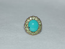 Load image into Gallery viewer, Beauty Mark Turquoise and Peridot Cocktail Ring