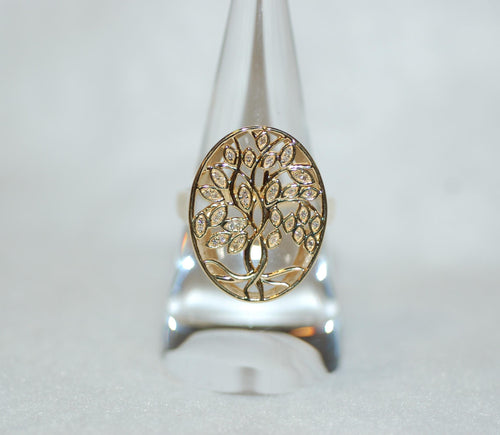 Diamond Tree of Life Ring